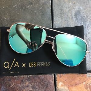 Quay Australia - Blue High Key Sunglasses